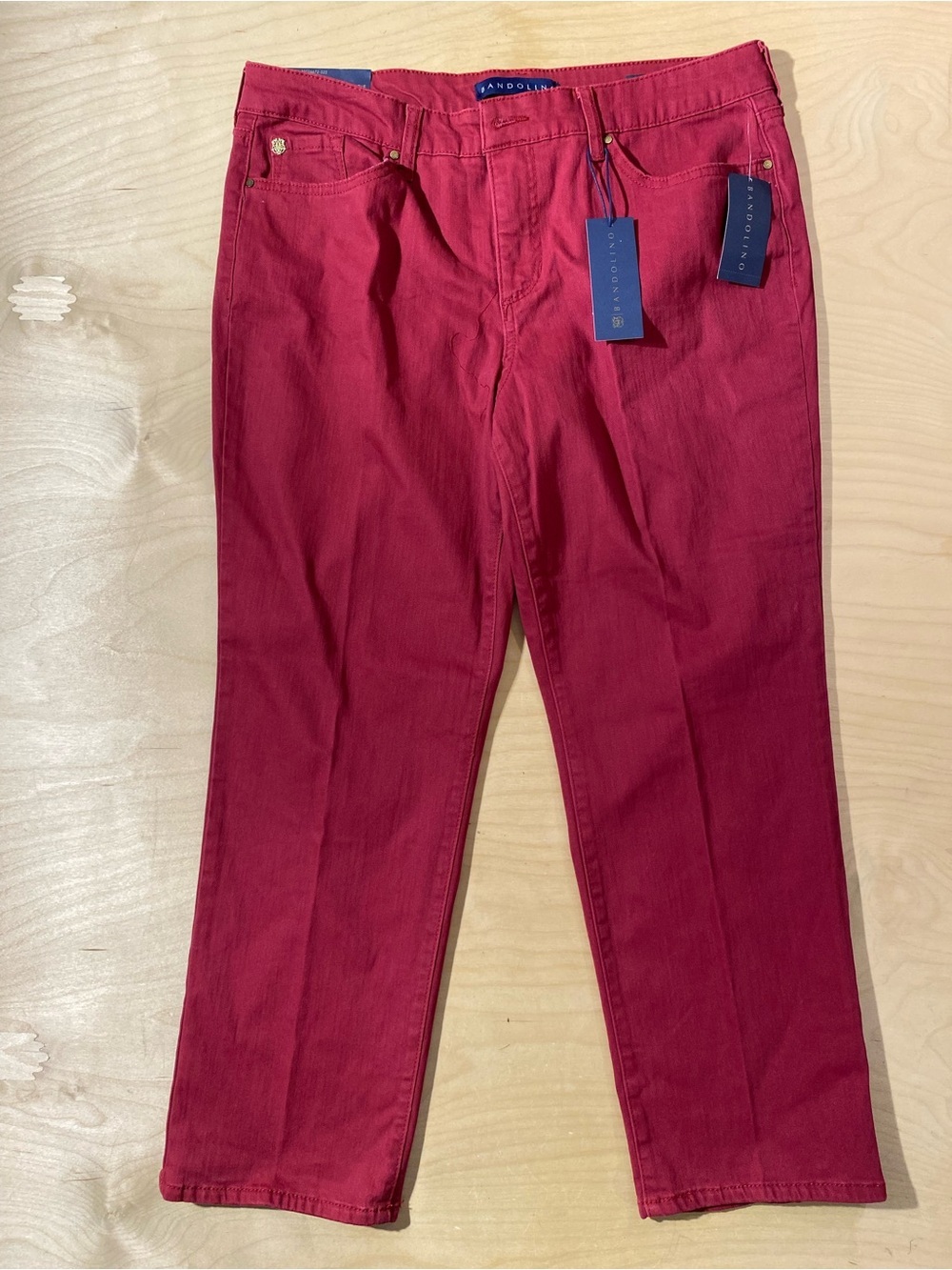 Bandolino Raspberry Red Straight Leg Jeans 14PS (RZ) - Picture 3 of 8